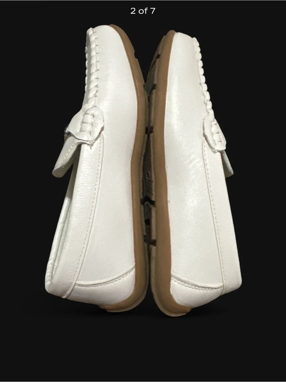 Josmo White Kids Leather Bit Moccasin Loafers