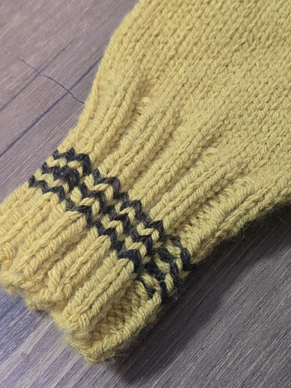 Handmade cozy yellow