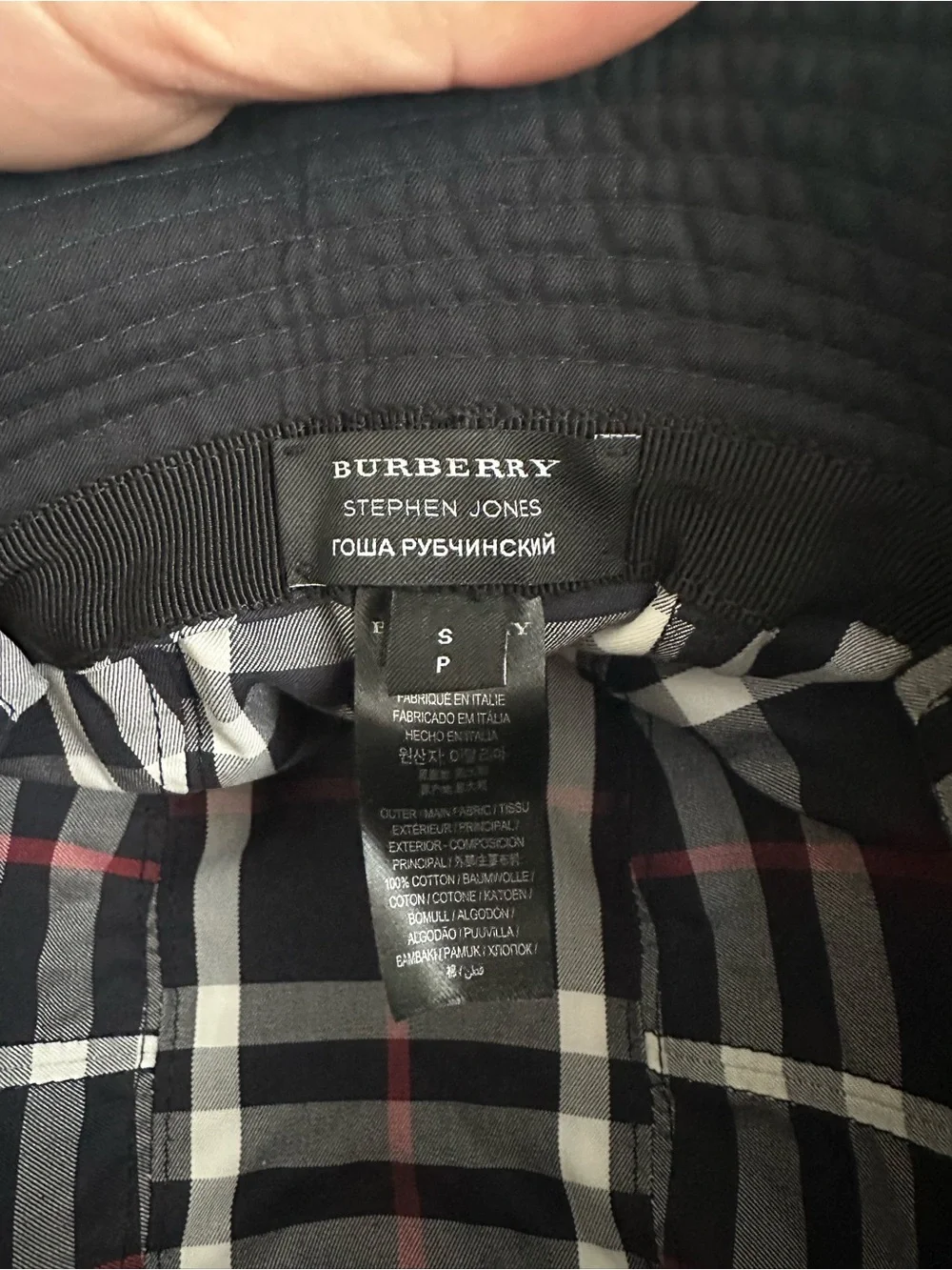 Authentic Burberry x Gosha Rubchinskiy Check Bucket Hat (Size S / 54-55cm) Made