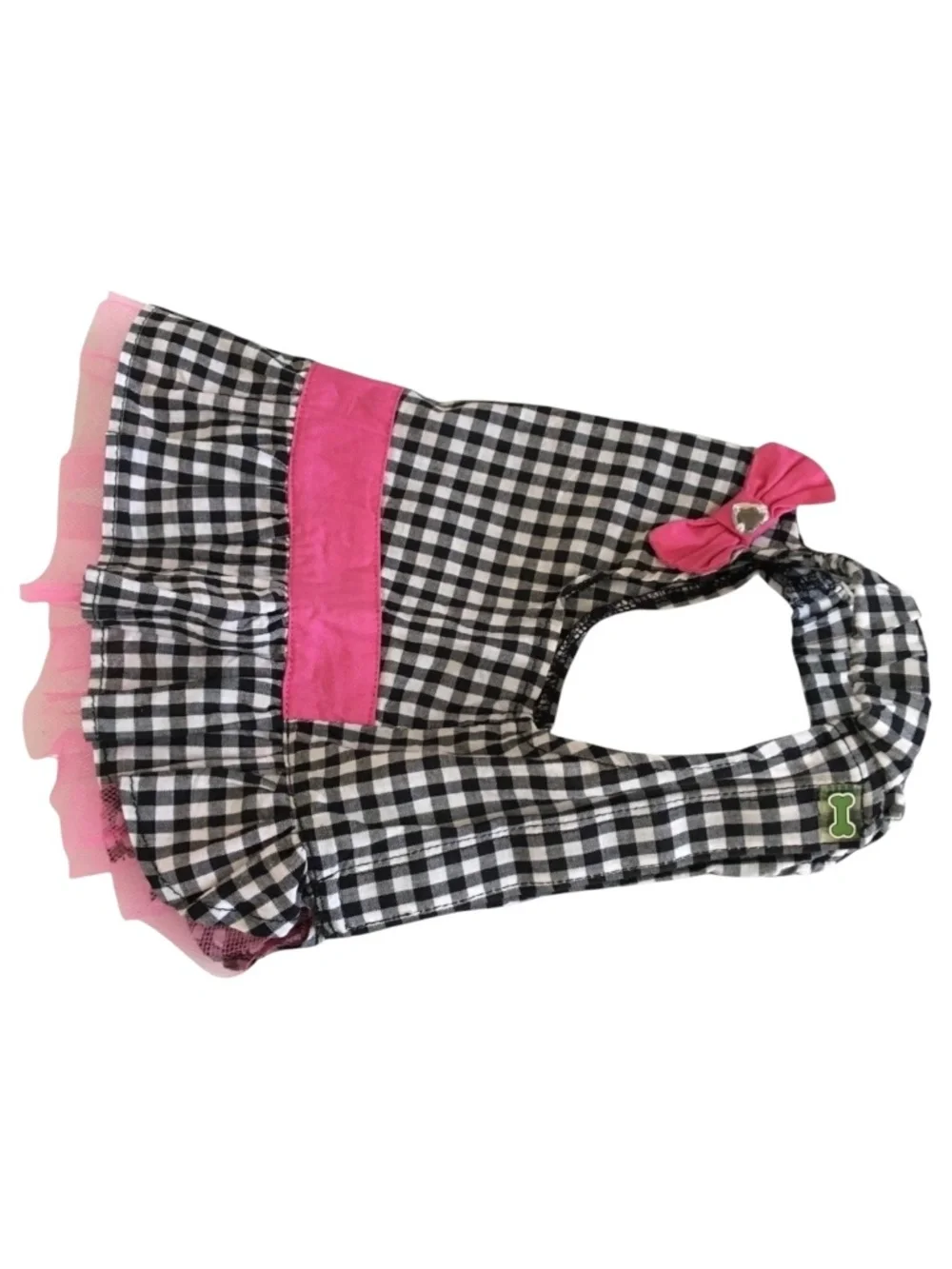 Wag-A-Tude Petco Black Plaid Dog Dress Size S