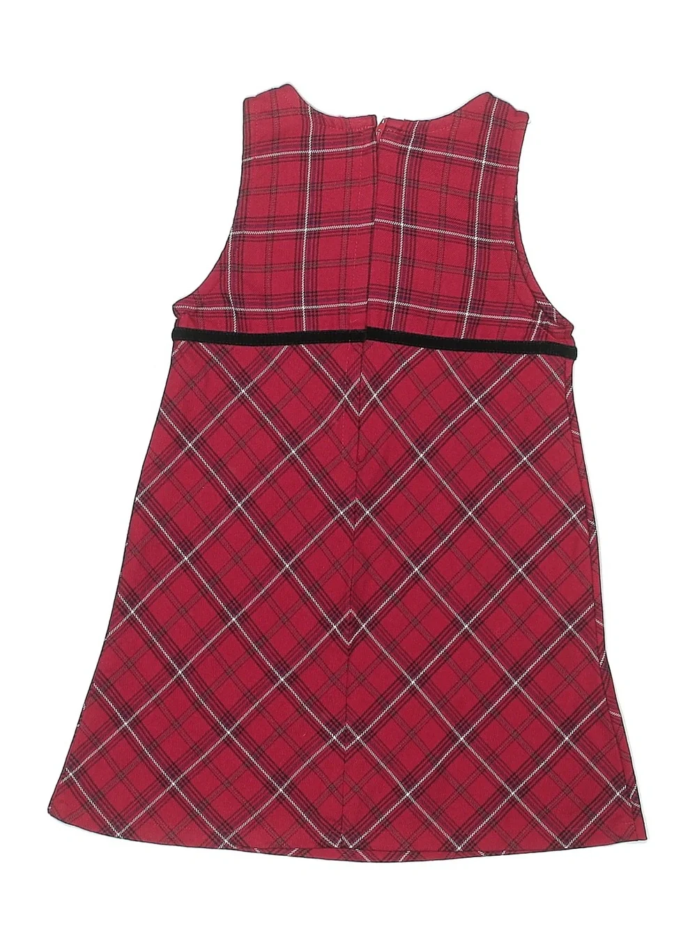 Vintage 1986-2003 Era OshKosh Red Plaid Dress with Floral Embroidery