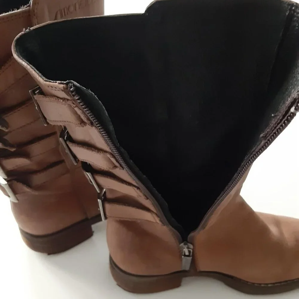 Simonetta brown leather