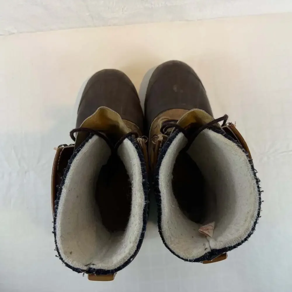 vintage Sorel Kaufman waterproof winter duck boots size 10 tan leather