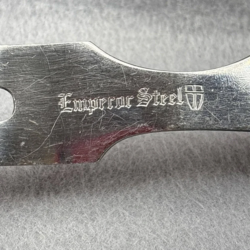 VTG Emperor Steel Stainless Meat Serving Fork‎ Wood Handle Household Japan 11