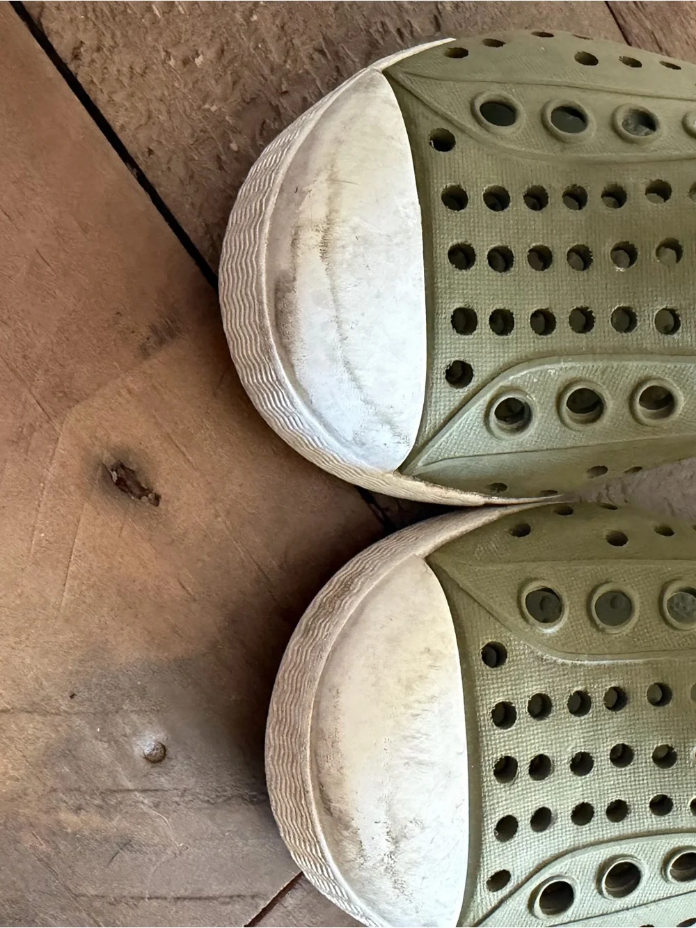 Native Shoes some green white