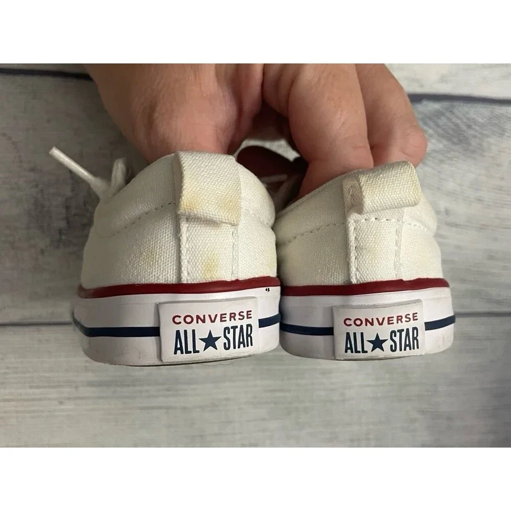 Converse white slip