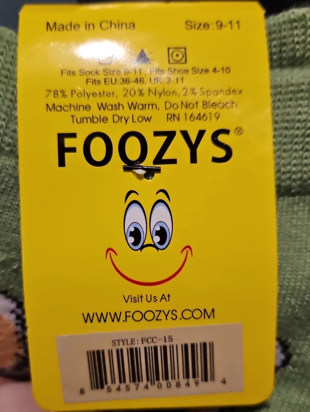 Foozys fuzzy green