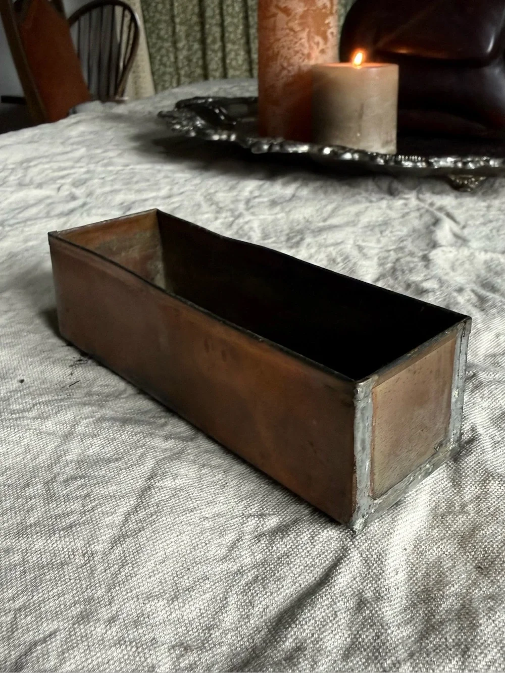 Vintage copper rectangular
