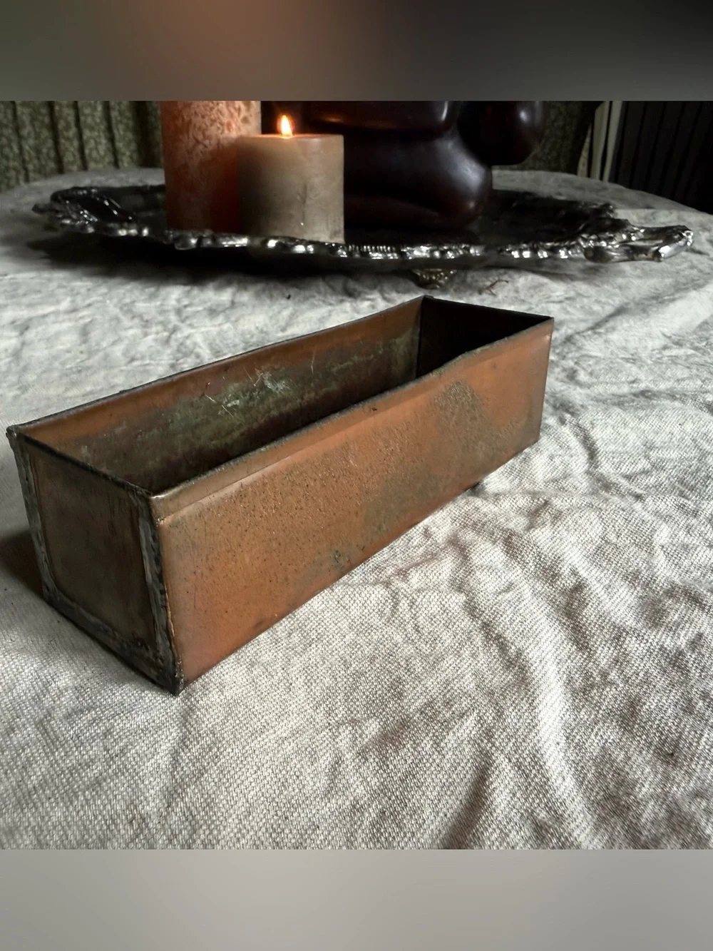 Vintage copper rectangular