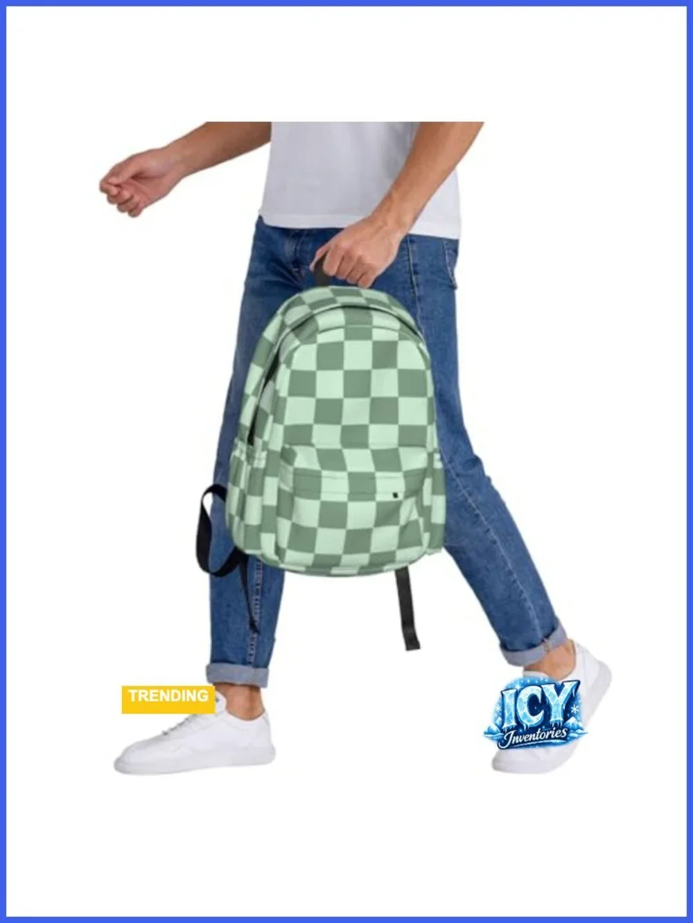 N/A checkered green