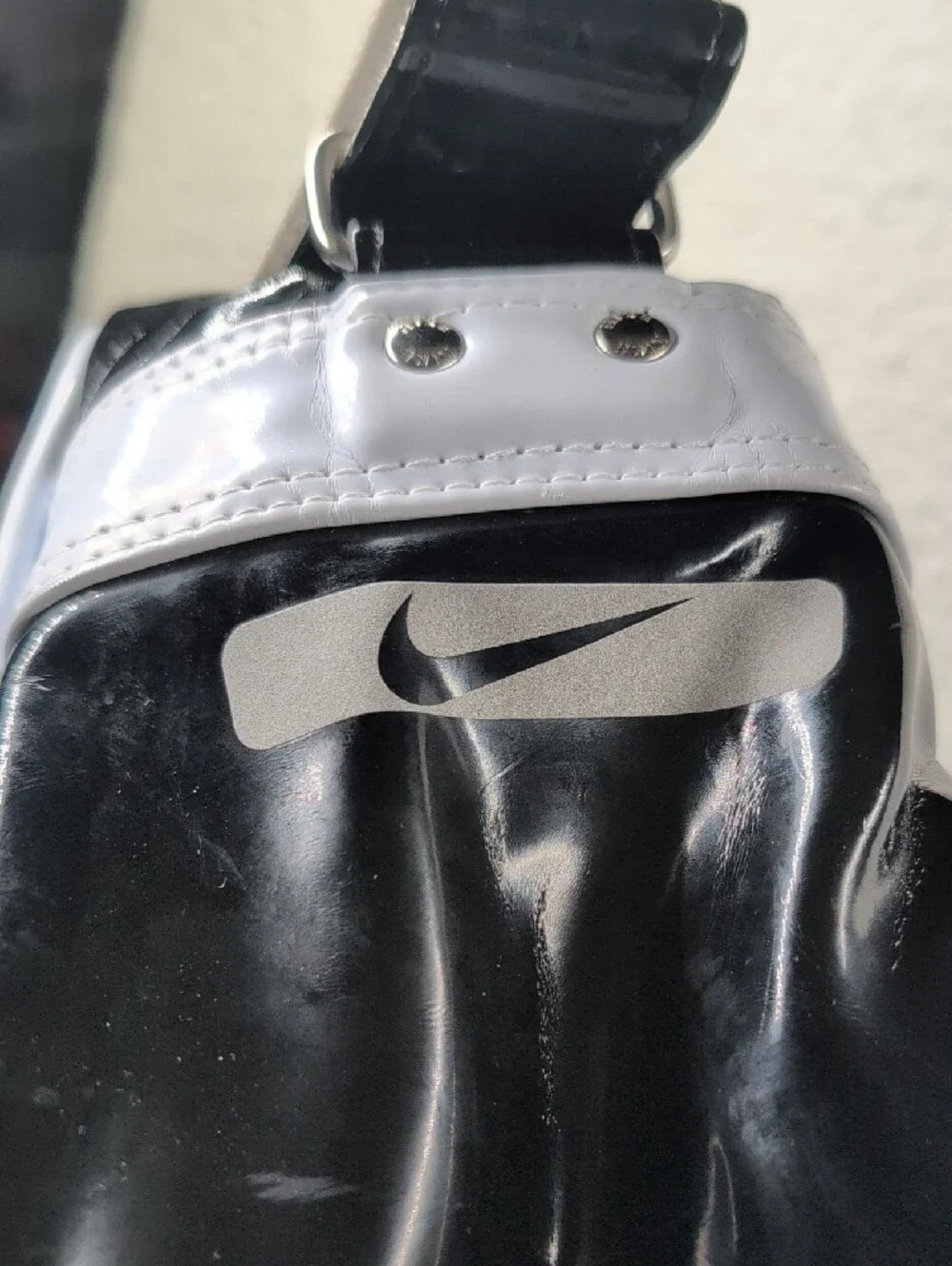 16x5 Nike Black and White Duffel  Gym Bag with Bold Swoosh
