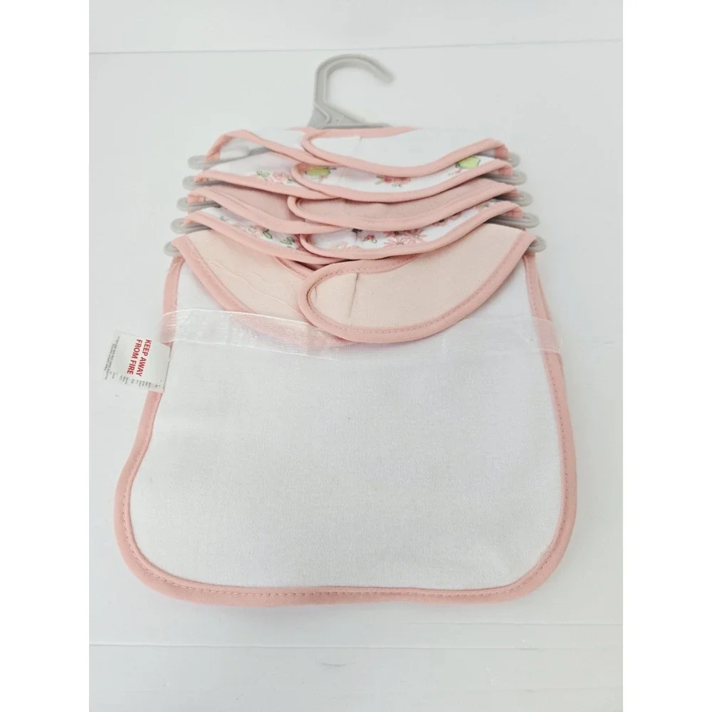 Kyle &‎ Deena Baby  Bibs 5 Pack Be Grateful apple peach NWT