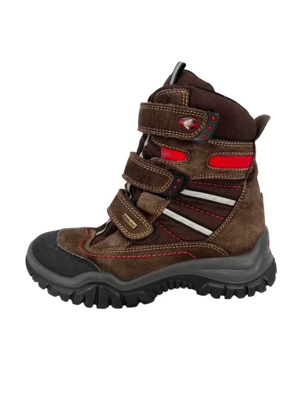 Primigi Kids Brown Suede Winter Snow Boot Goretex Triple Strap Size 36 EU 4.5 US