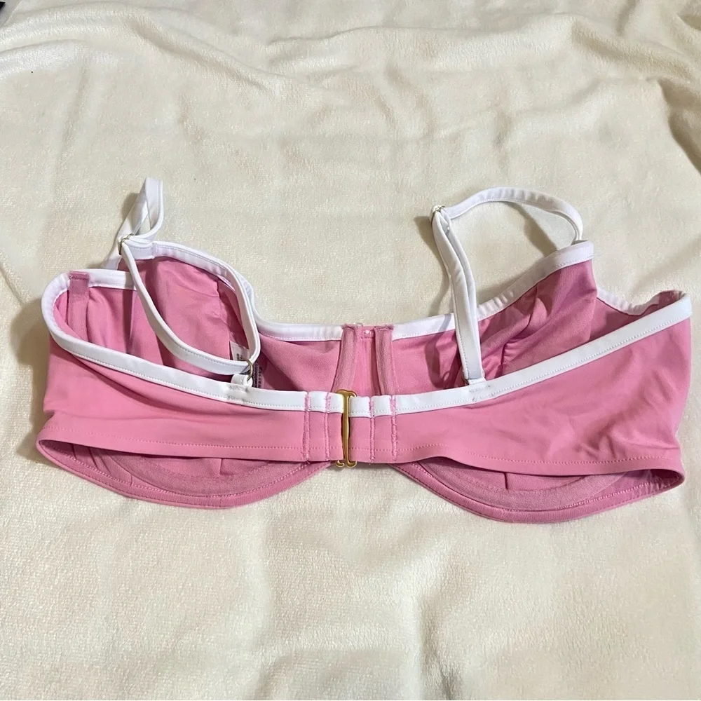 New! Frankie's Bikinis x PINK BUTTERCUP Bikini Top pink 1530