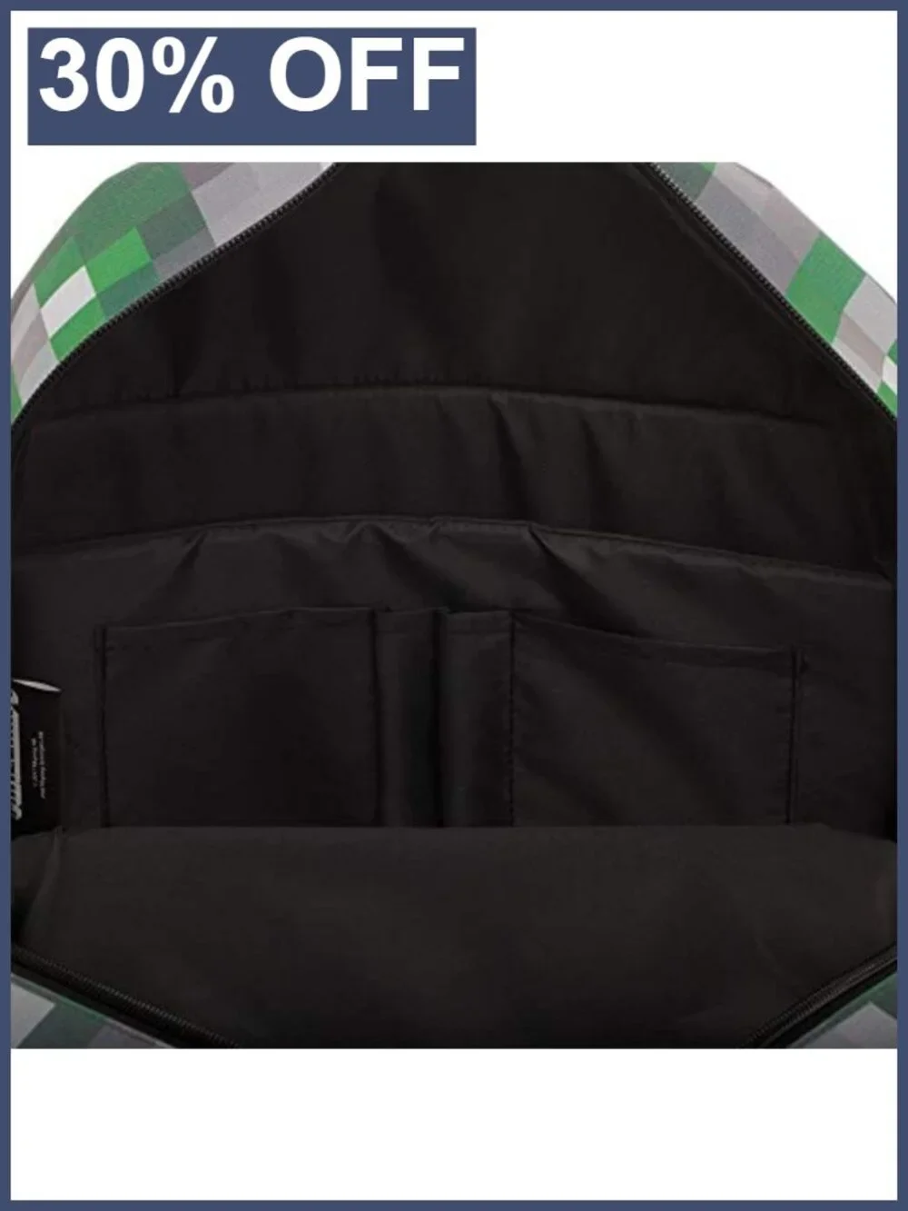 Minecraft Creeper Allover Print Backpack with Laptop Compartment