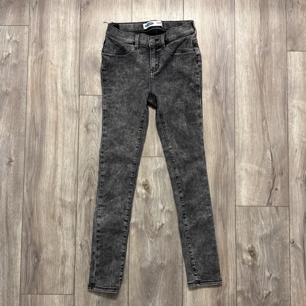 Old Navy Kids Girls Ballerina Jeggings Dark Wash Acid Wash Size 14‎