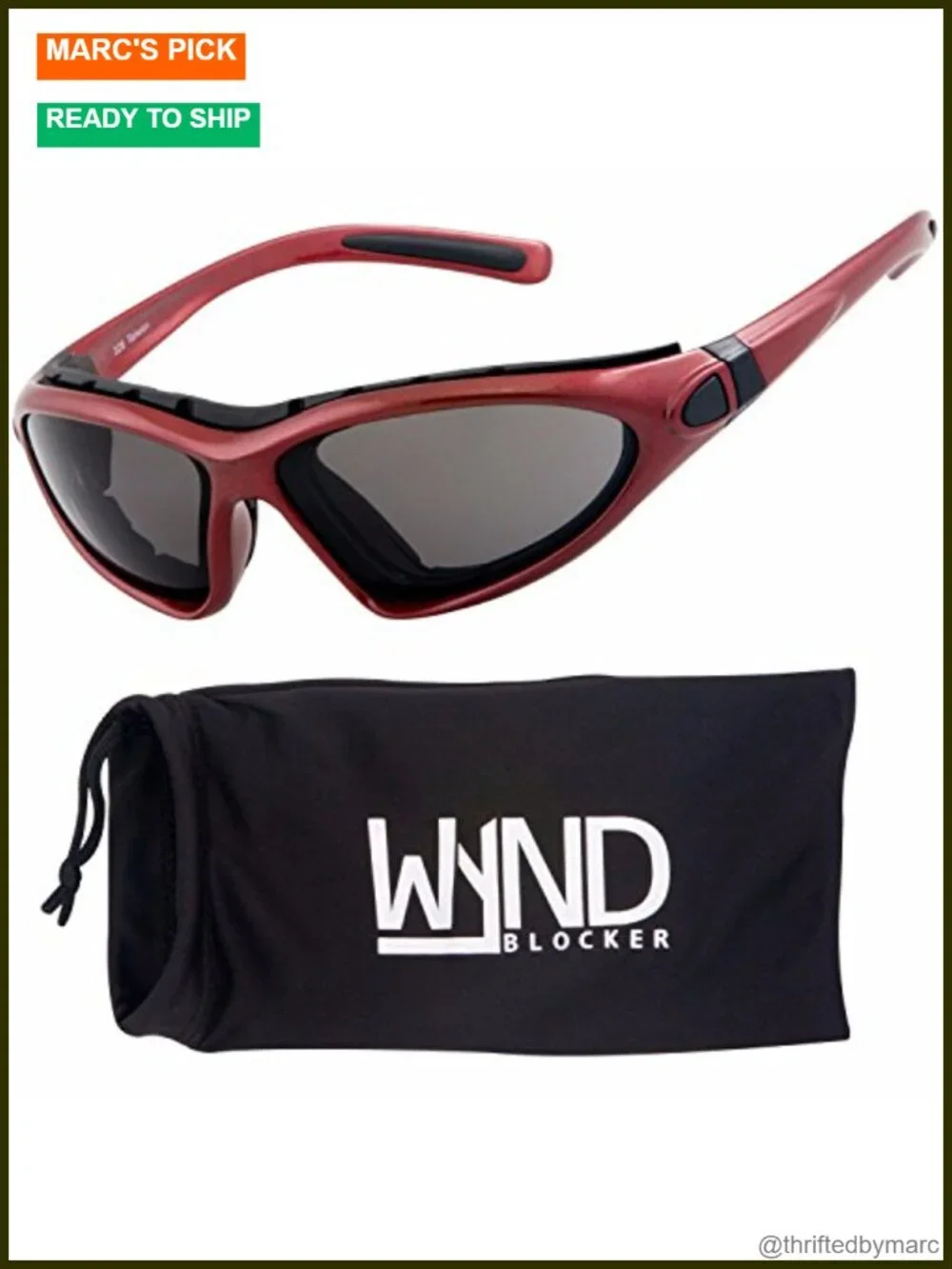 Polarized Motorcycle Riding Sunglasses with Wind Resistant Eyeliner