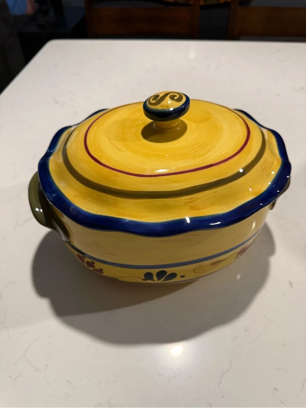 Home & Garden Party Stoneware Home Collection Covered Casserole Dish