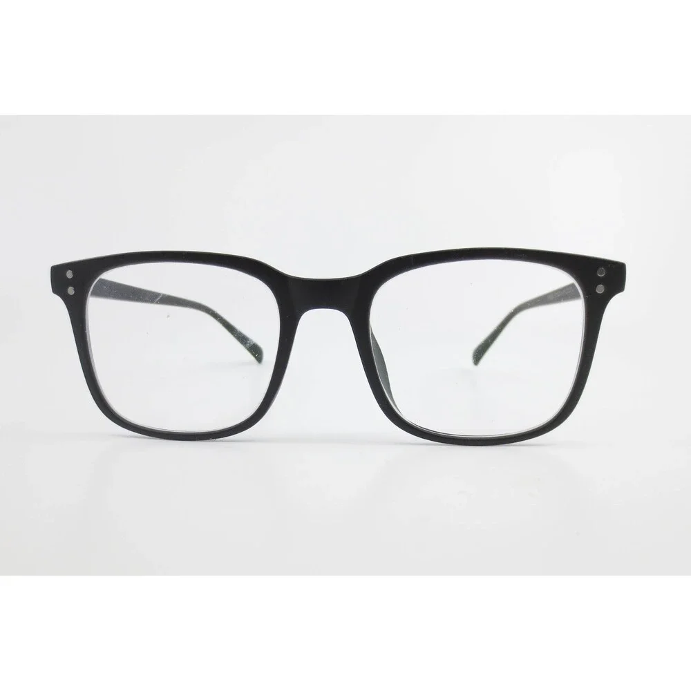 TR2028 Matte Black Square Eyeglass Frames 51-20-140 Full Rim Glasses Men Women