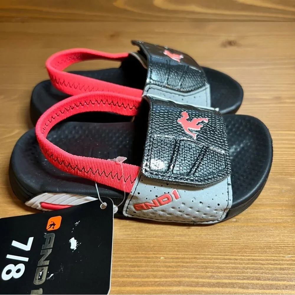 And1 Toddler Little Boy 5/6 Strapped Essential Slides Sandal Shoes‎
