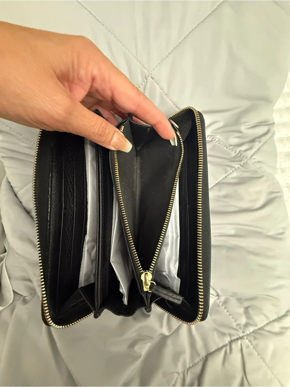 Authentic- Gucci Black Embossed GG Leather wallet