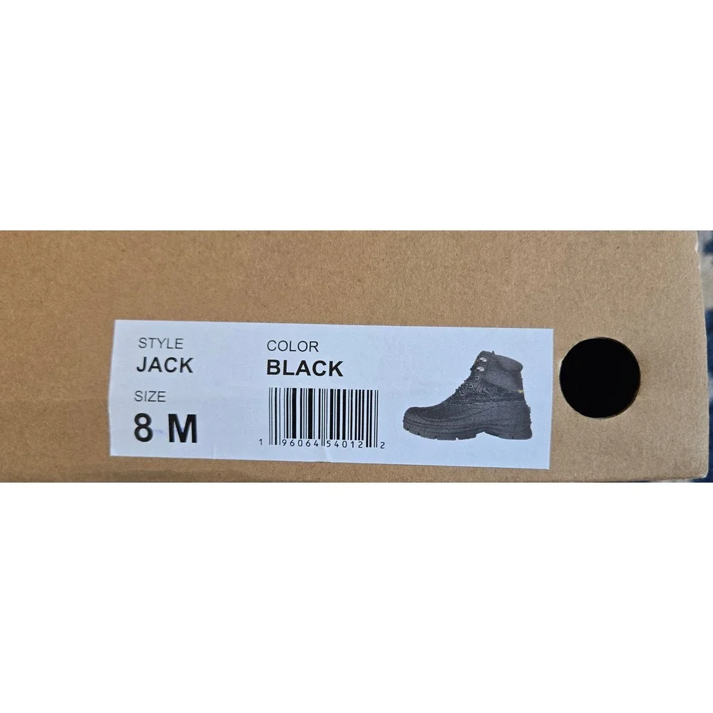 Weatherproof Vintage Jack‎ Mens Black Duck Boots Cold Weather Lace Up Size 8 M