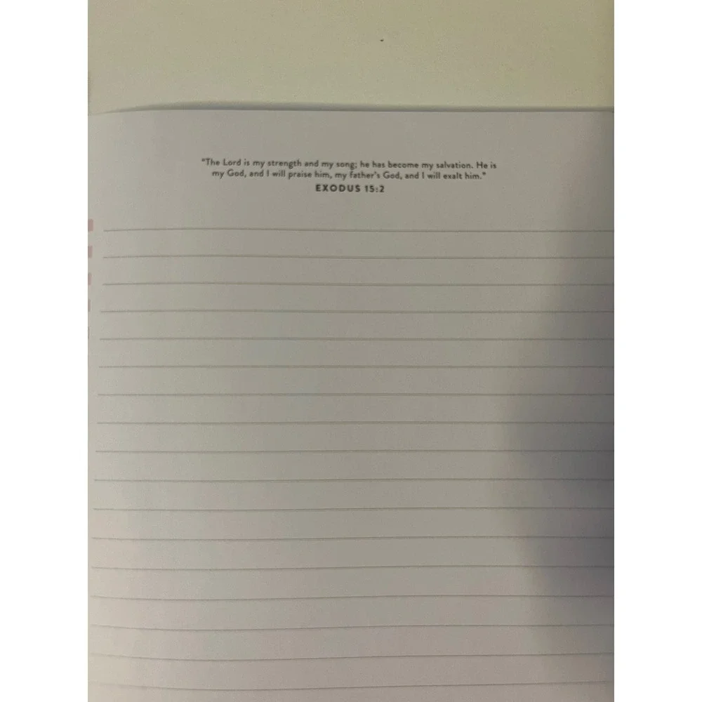 Inspirational Christian Journal With Bible Verse, Lined‎ Pages White Cover