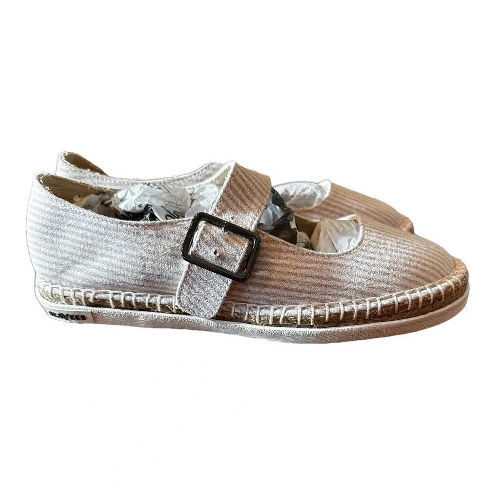 SeaVees size 7 Mesa Maryjane espadrilles‎ Rose striped cotton twill NWB