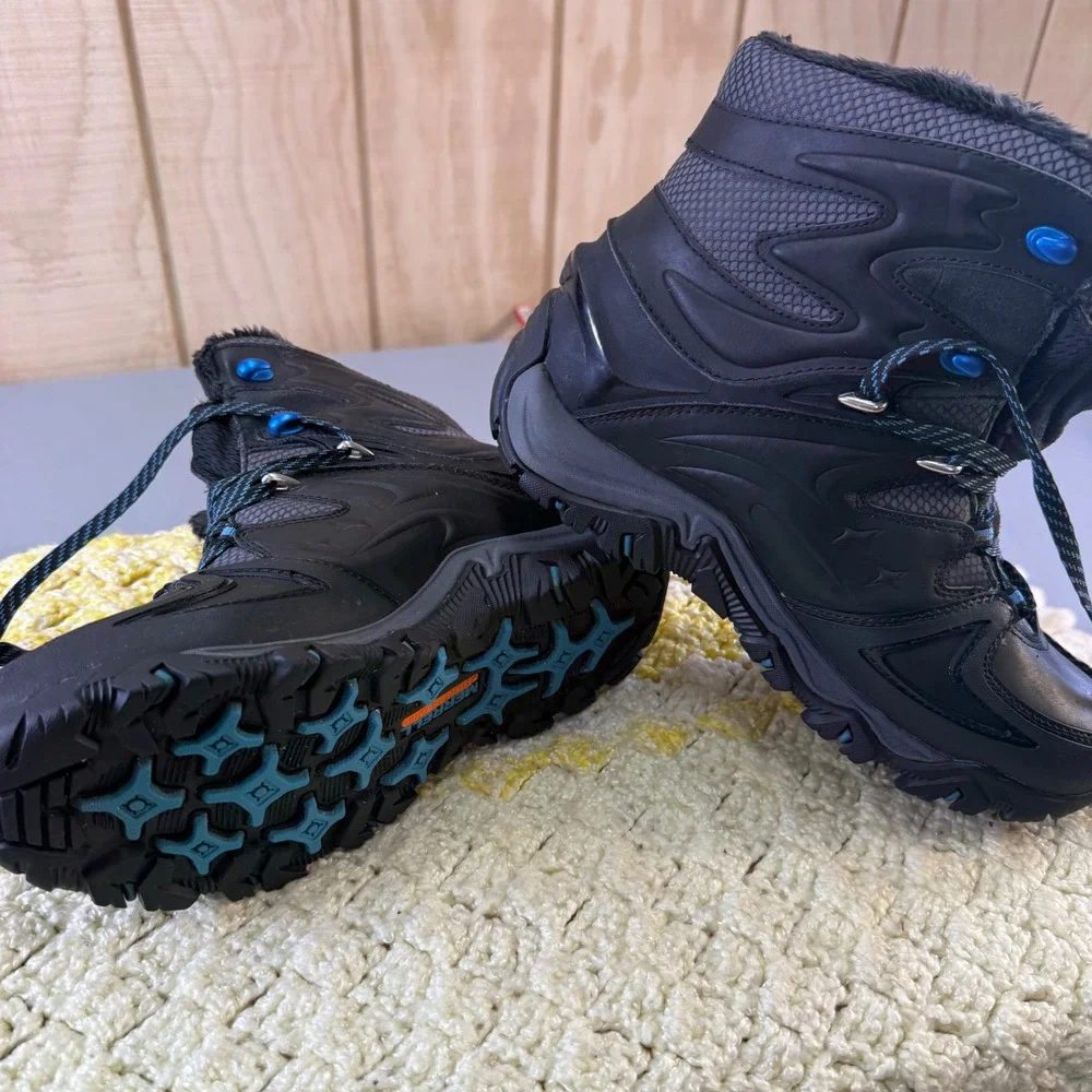 Merrell Womens Black Waterproof Winter Hiking Boots J21120 Size‎ 9 Active Heat