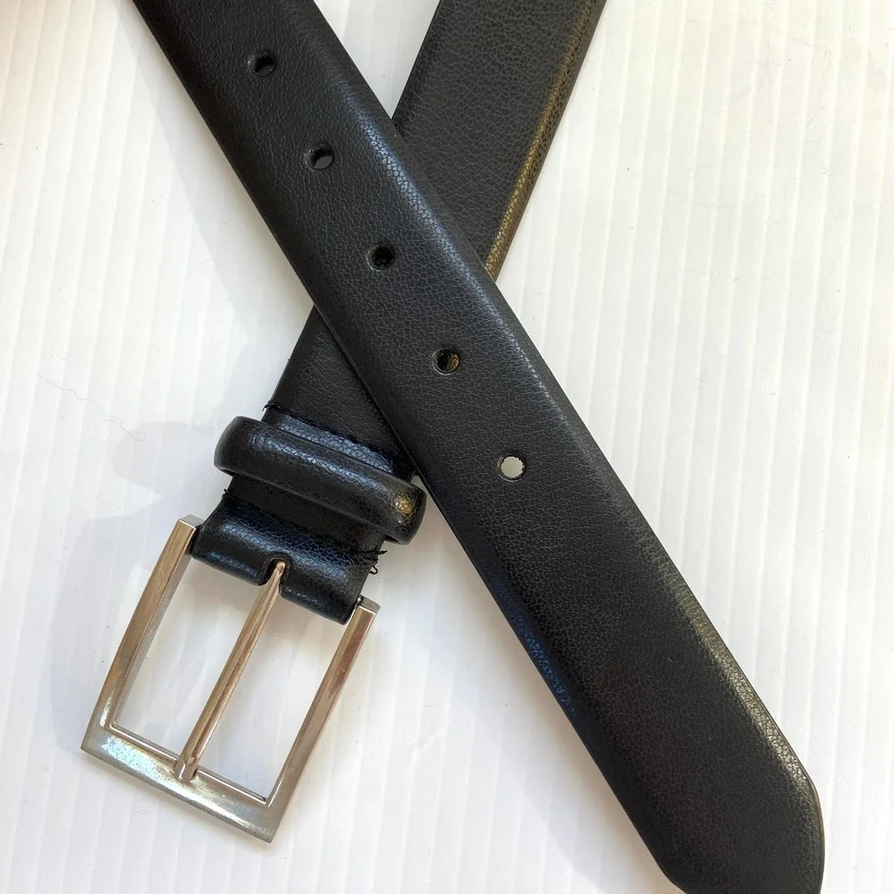 No brand black leather