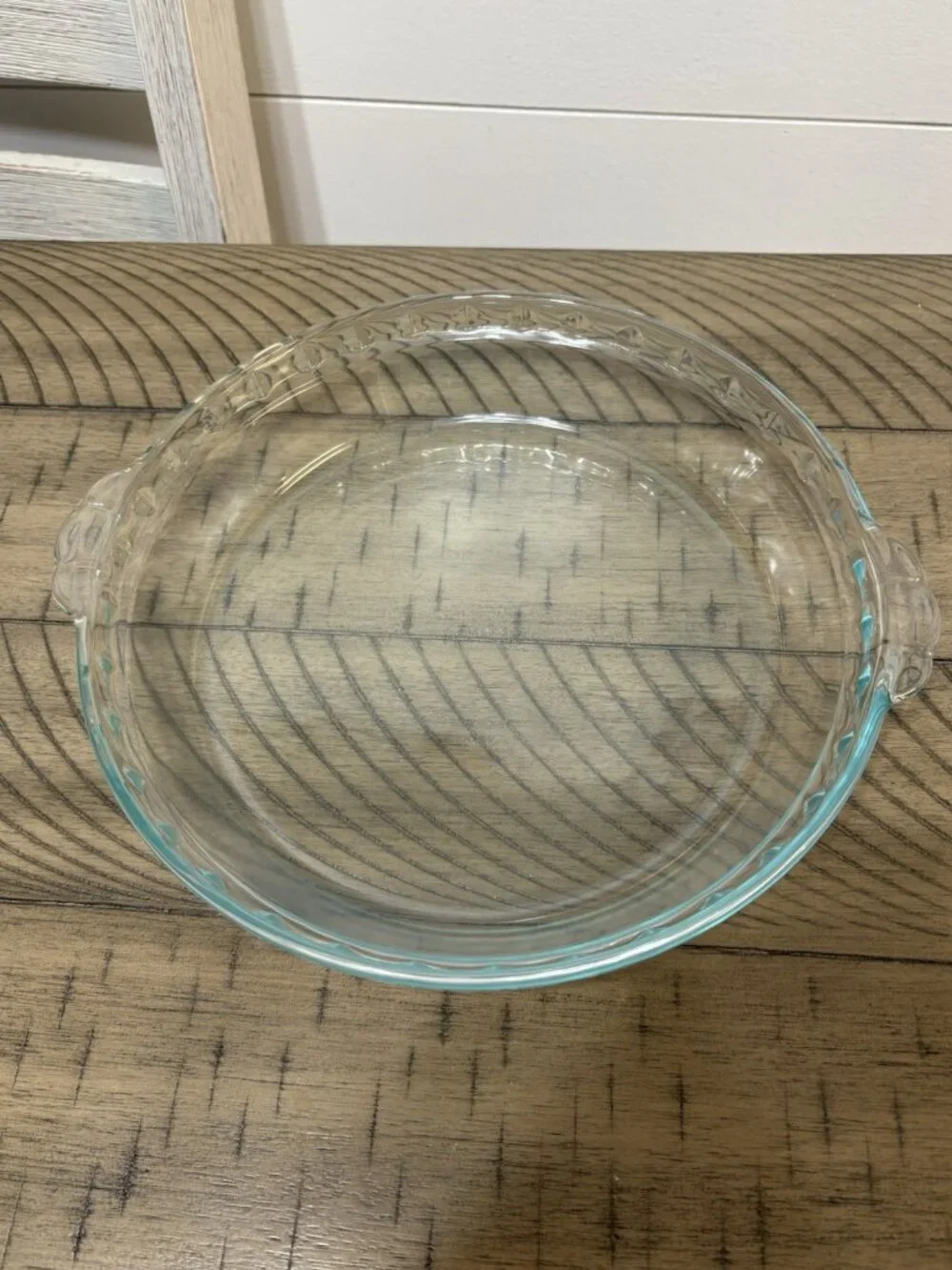 Vintage Pyrex # 229 Clear Glass Deep Dish 10” Scalloped Pie Plate USA Replacment