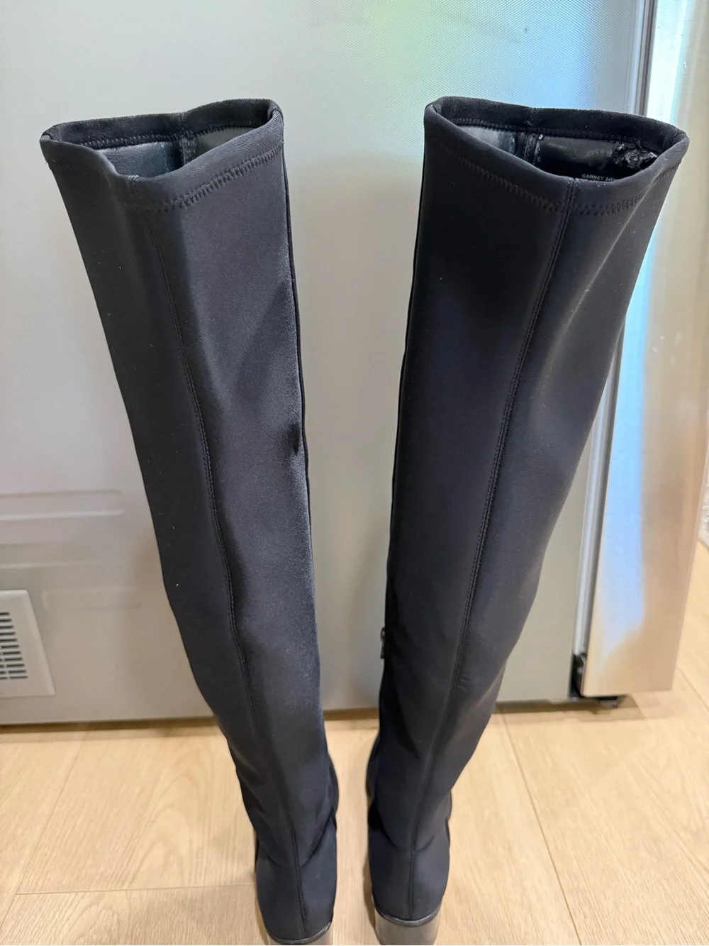 Calvin Klein Carney Black Over the Knee Stretch Boots Size 6.5