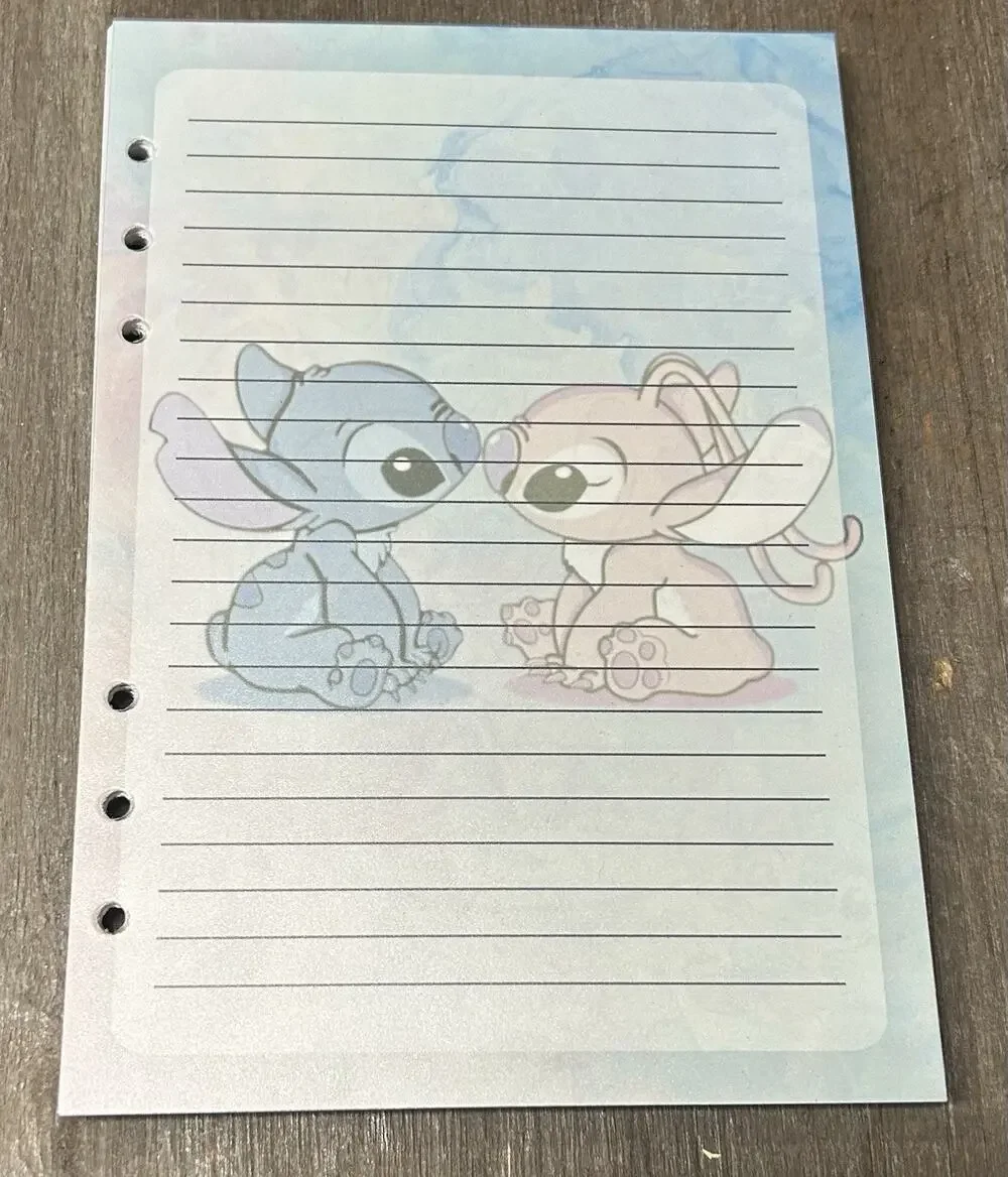 Stitch & Angel Size A5 Refill Stationery Paper (50 Sheets)