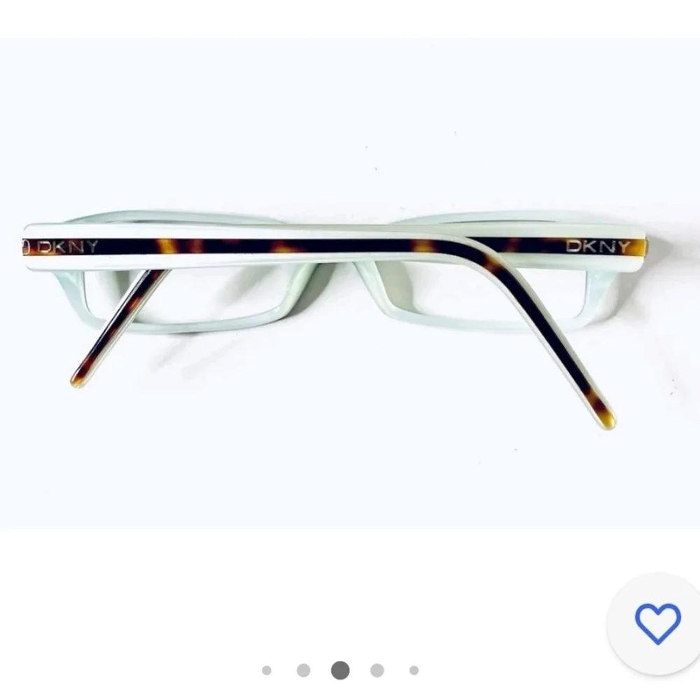 DKNY women's Tortoise Rectangular perscription Frame W Teal Interior Glasses New