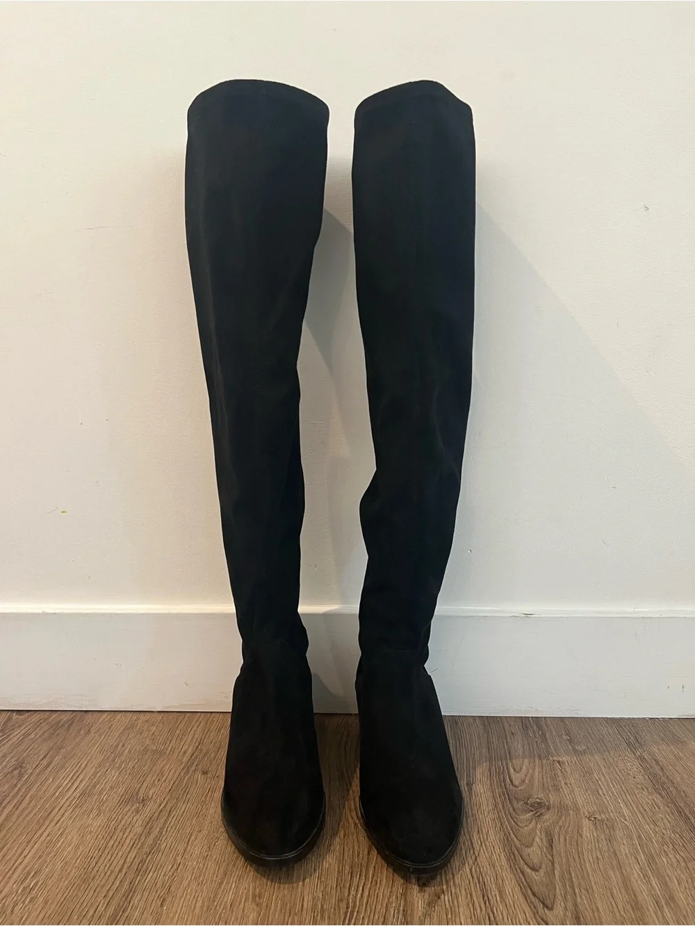 Steve Madden Gabbie Black Over-The-Knee Suede Boots