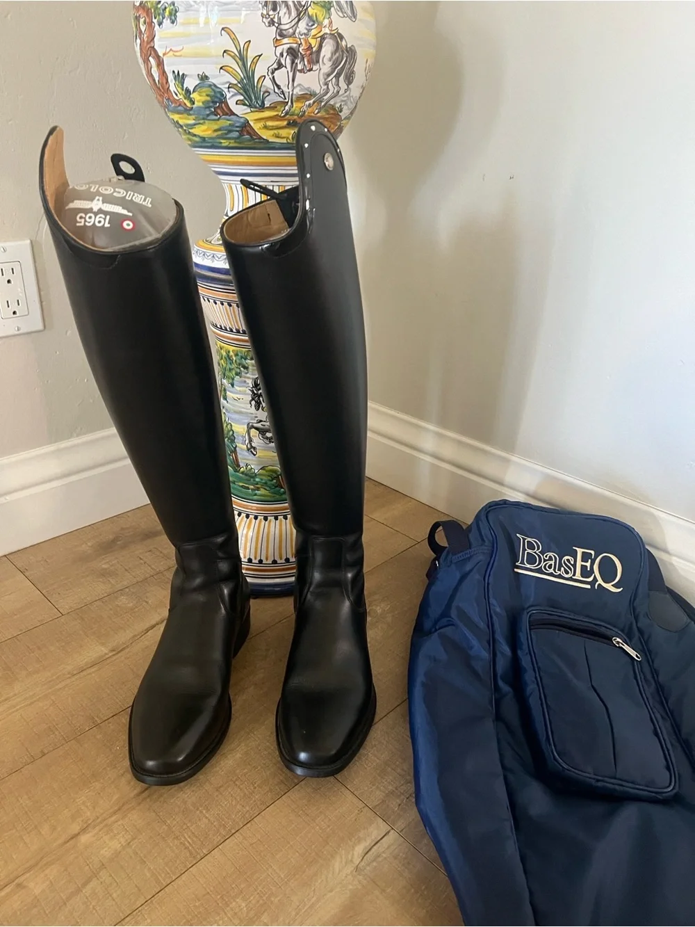 Tricolore Italia Black Equestrian Tall Riding Boots
