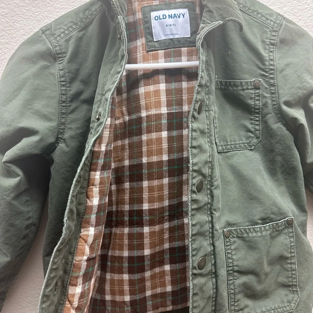 Old Navy Kids Olive Green Jean Jacket