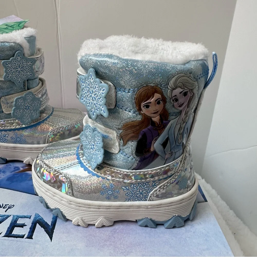 Toddler Disney Frozen Shimmering Blue Snow Boots