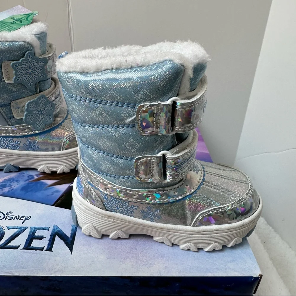 Toddler Disney Frozen Shimmering Blue Snow Boots