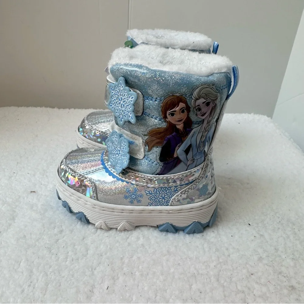 Toddler Disney Frozen Shimmering Blue Snow Boots