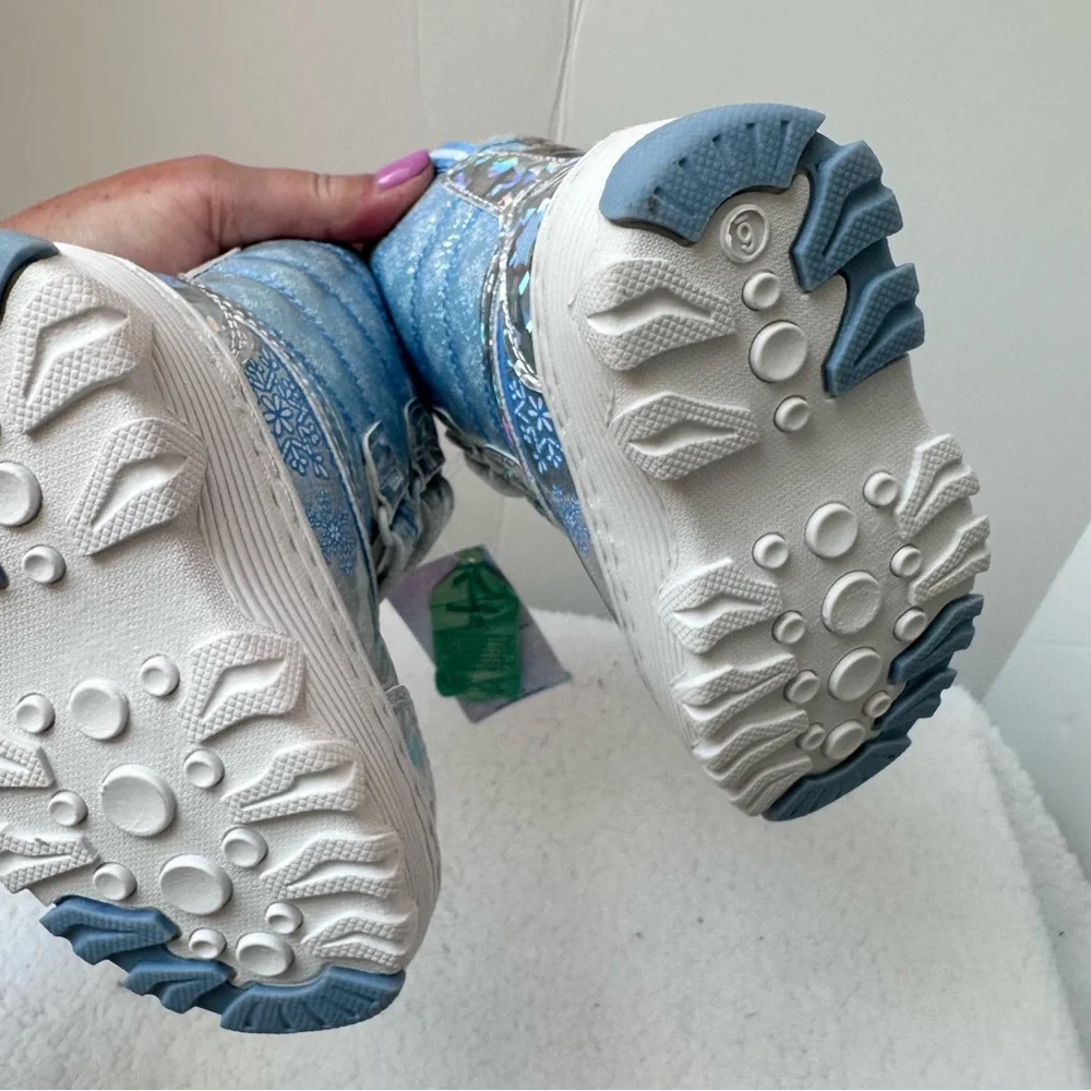 Toddler Disney Frozen Shimmering Blue Snow Boots