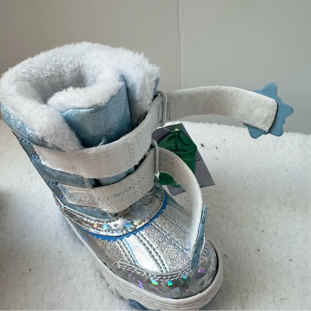 Toddler Disney Frozen Shimmering Blue Snow Boots