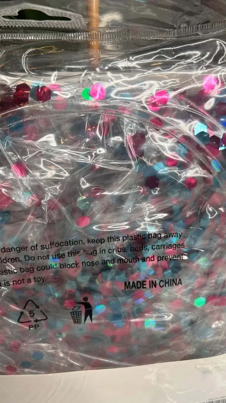 Inflatable chair 90s 2000s style clear  with glitter. Girls room dorm retro teen