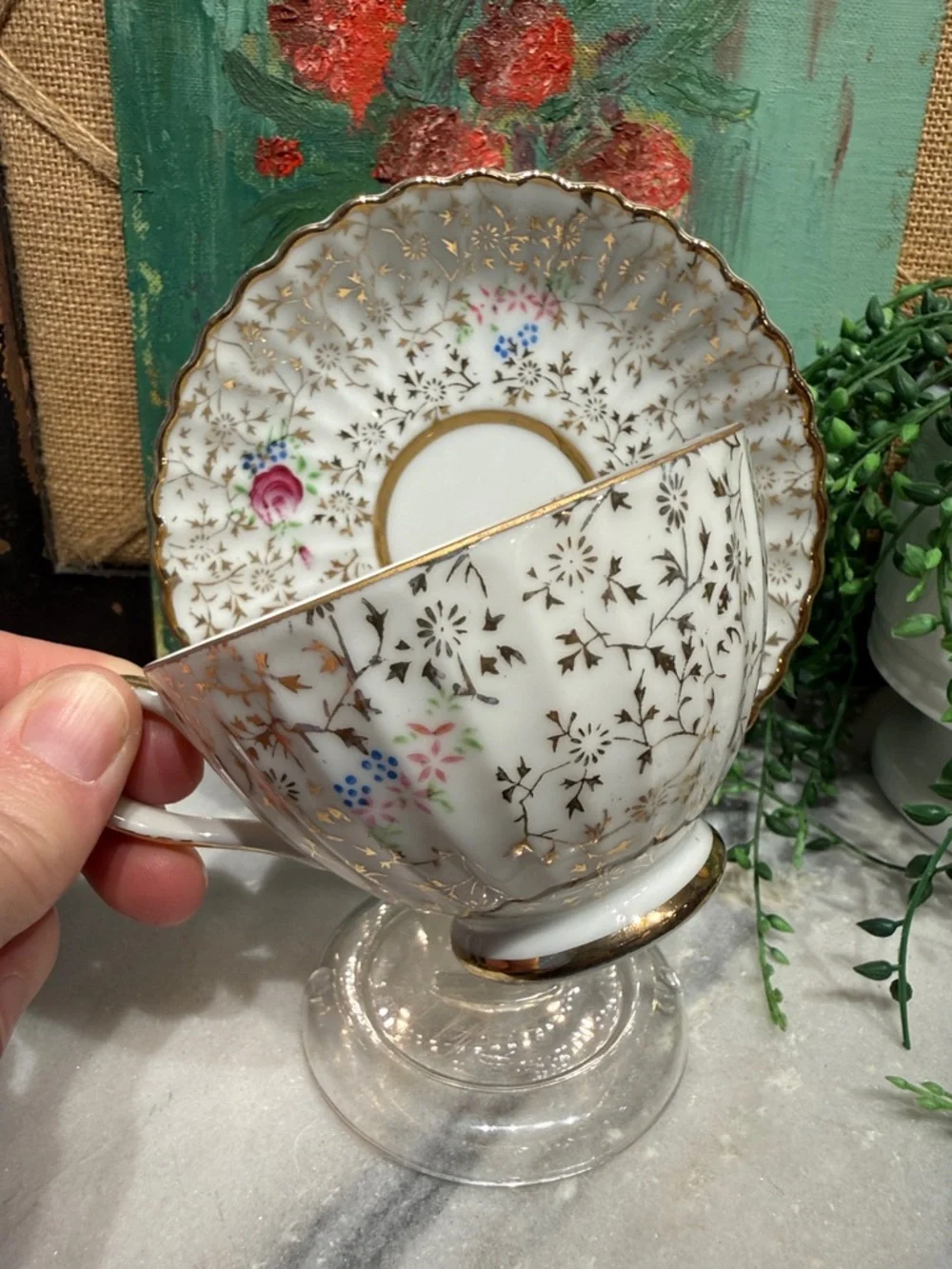Vintage delicate white