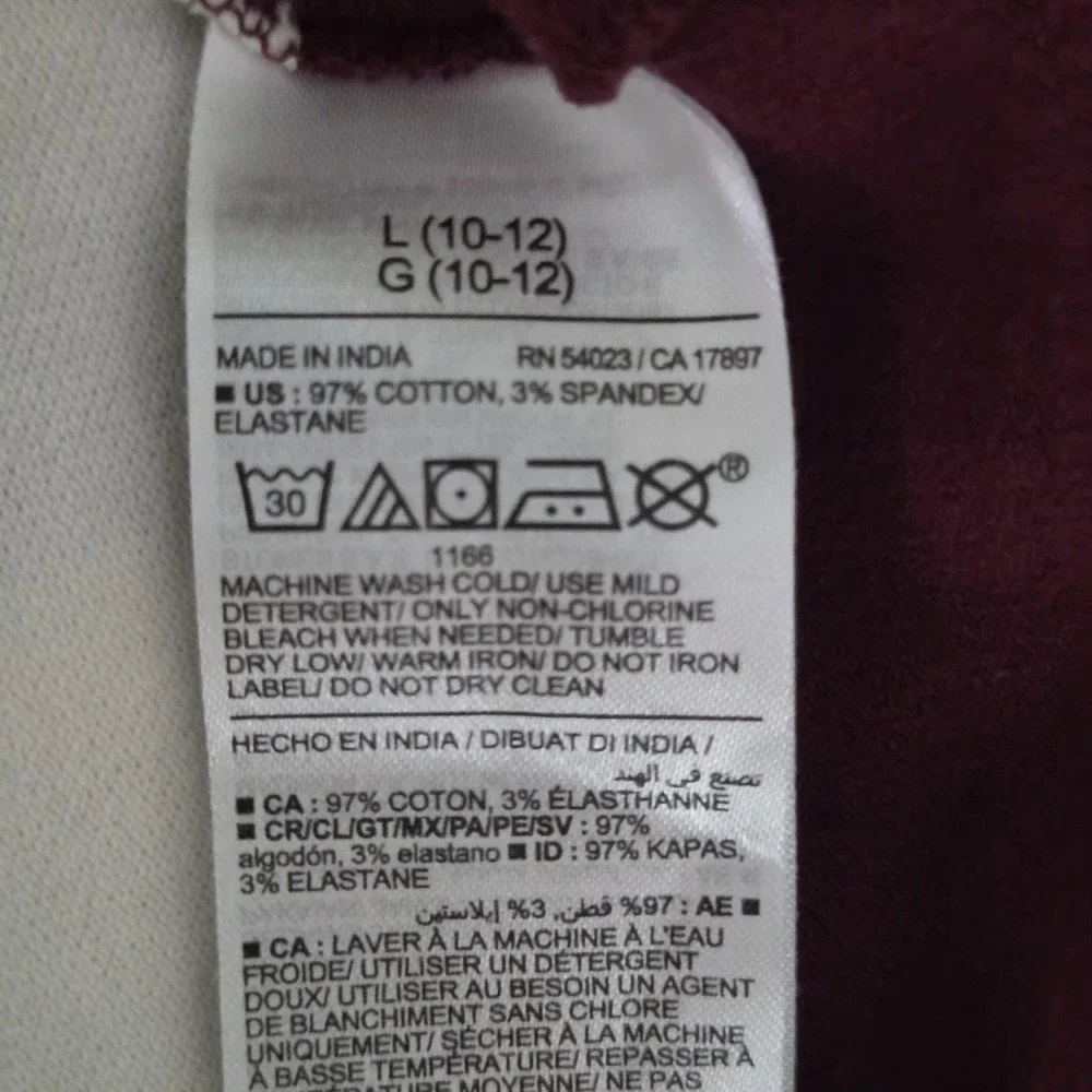 Old Navy Polo Shirt Kids 10-12 Red White Striped Stretch Short Sleeve Top