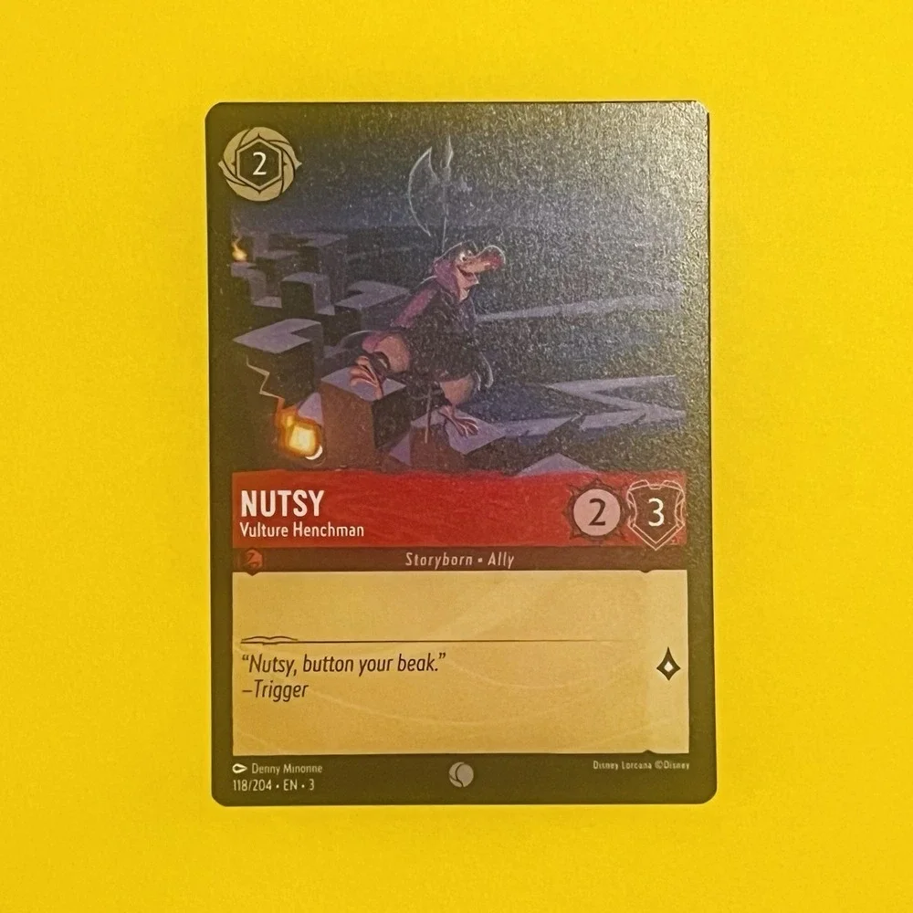 Disney Lorcana Nutsy – Vulture Henchman #118/204 Storyborn Ally Common‎