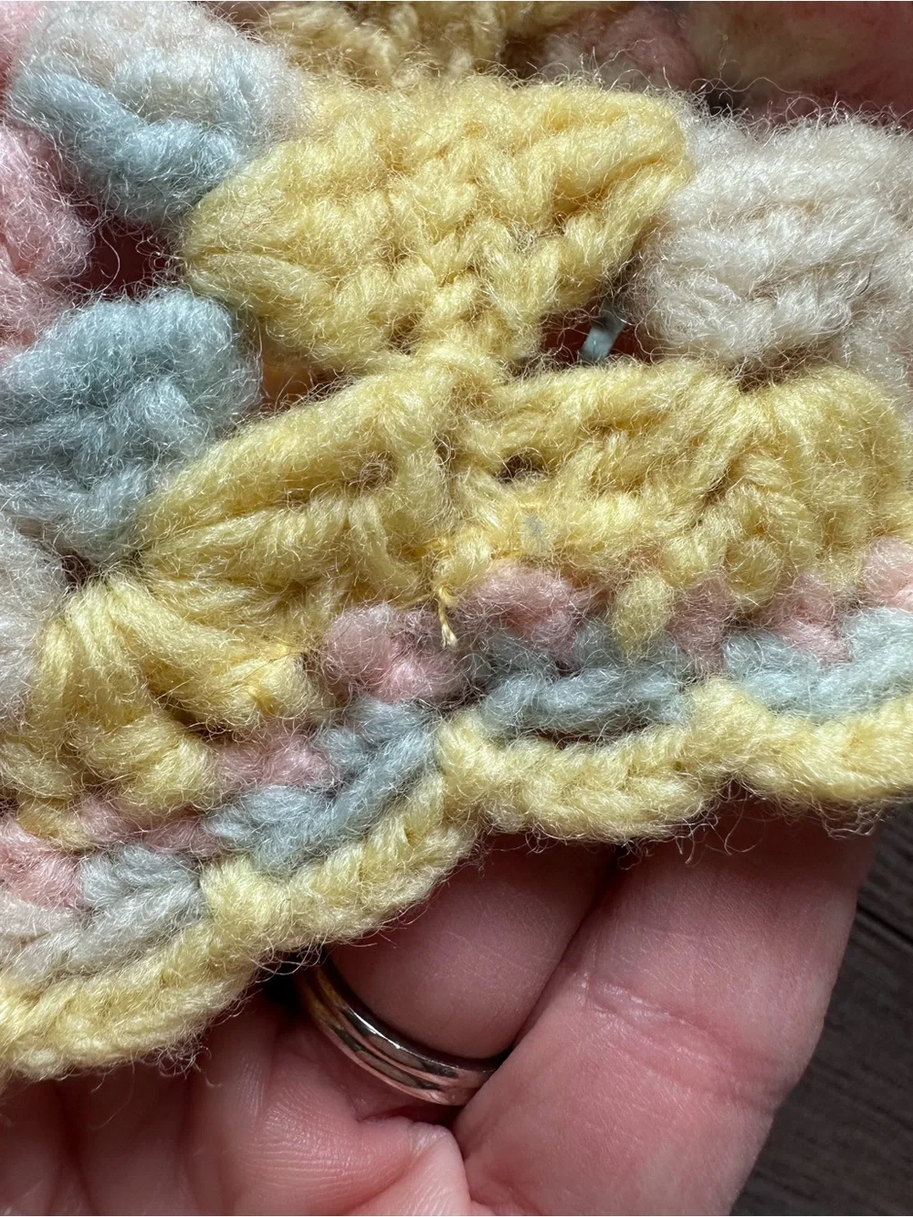 Handmade cozy crocheted