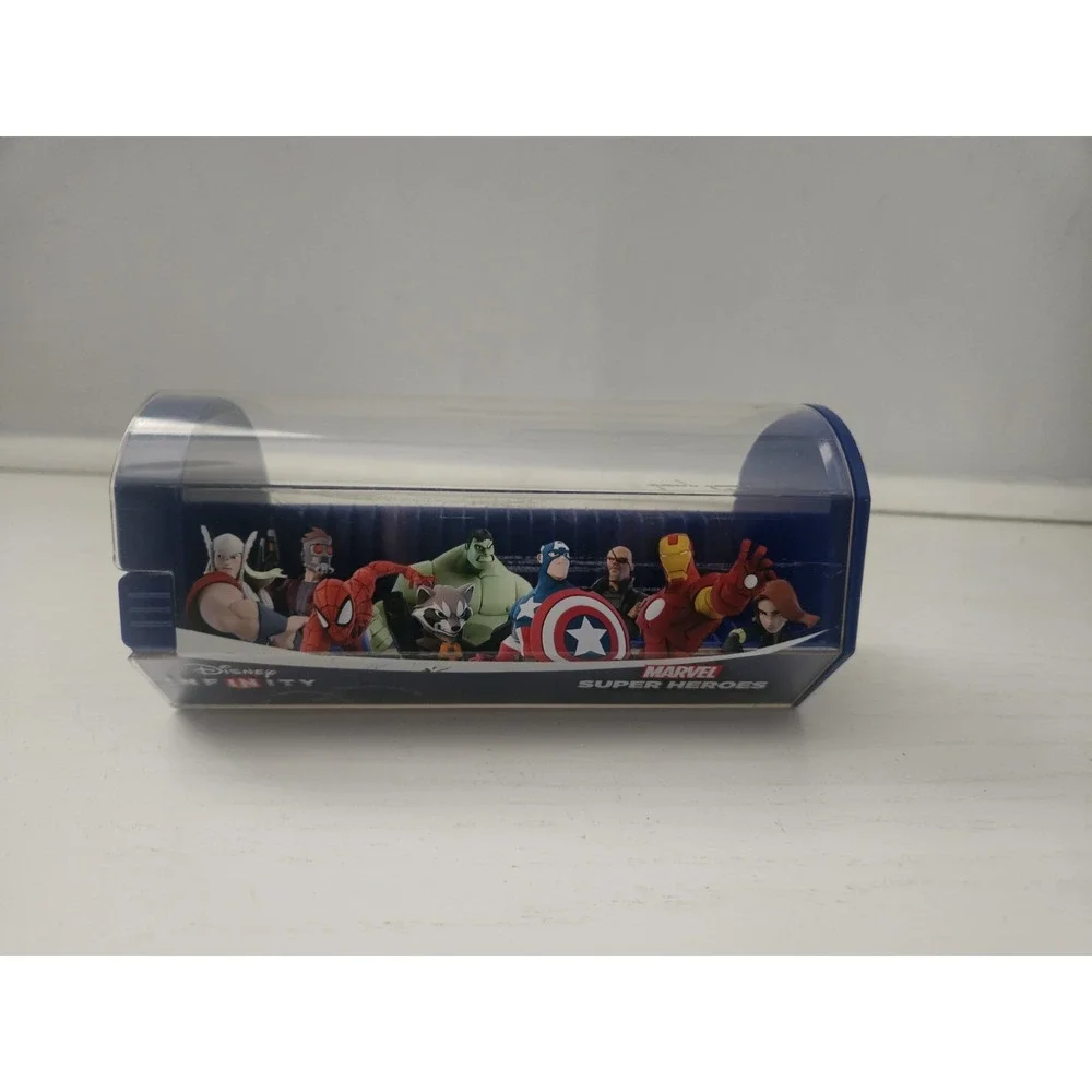 Disney Infinity Power Disc‎ Carrying Case Blue Marvel Super Heros **Read**