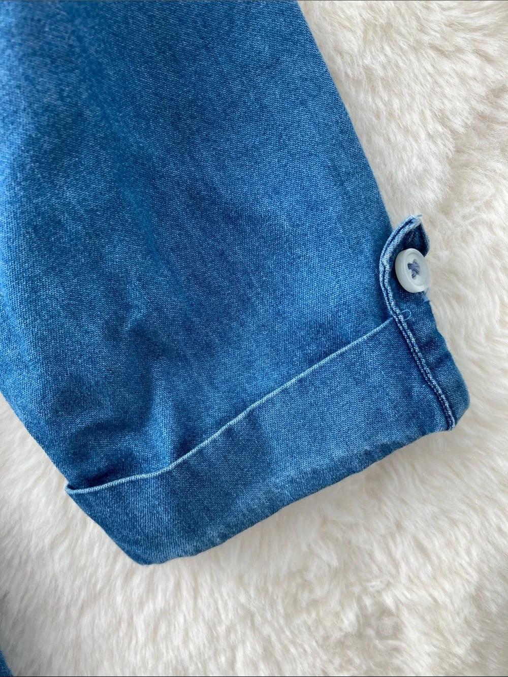 SALE! 50% Off Girls' Denim Shirt Dress - Blue Size 5T