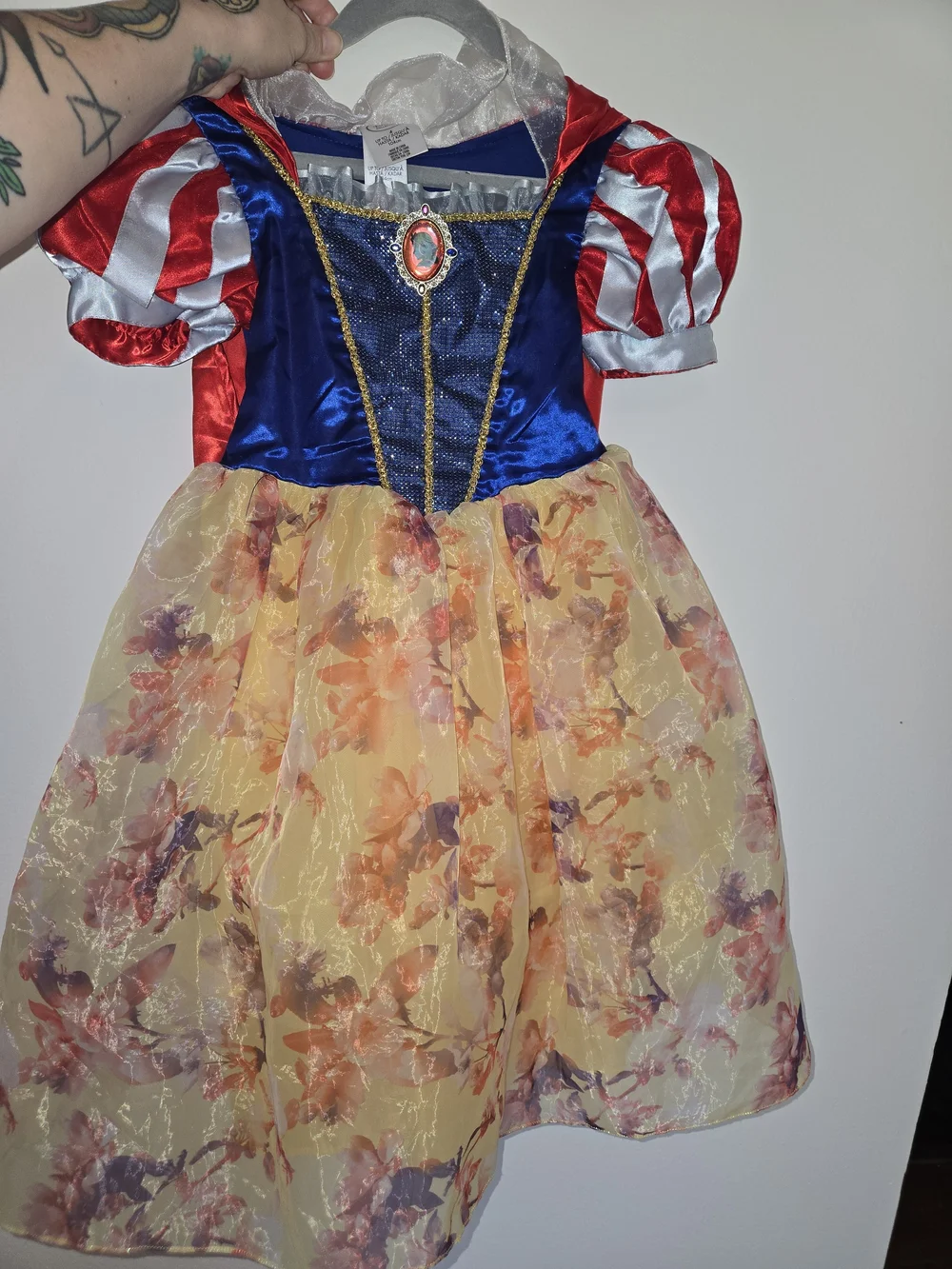 Disney Blue and Red Princess Floral Costume Dress